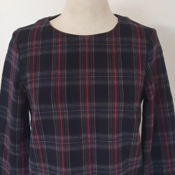 Mango Size M Tartan Long Sleeve Winter Dress Size 12 approx with Pockets - Picture 2 of 6